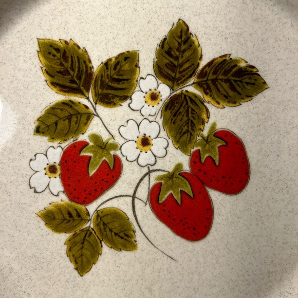 Vintage MIKASA Strawberry Festival Dinner Plate & Soup Bowl EB 801 Stoneware - Picture 4 of 14